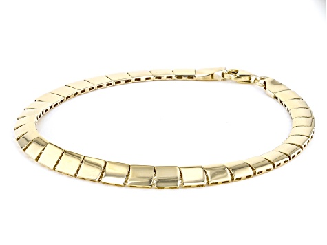 10k Yellow Gold Square Link Bracelet