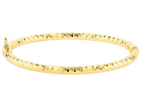 10k Yellow Gold Diamond-Cut Bangle