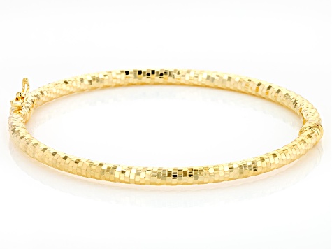 10k Yellow Gold Diamond-Cut Bangle