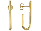 10k Yellow Gold J-Hoop Earrings