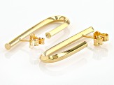10k Yellow Gold J-Hoop Earrings