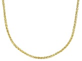10k Yellow Gold Diamond-Cut Round Wheat Link 20 Inch Chain