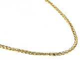 10k Yellow Gold Diamond-Cut Round Wheat Link 20 Inch Chain