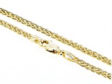 10k Yellow Gold Diamond-Cut Round Wheat Link 20 Inch Chain