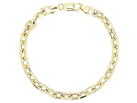 10k White & Yellow Gold Lobster Claw Clasp Bracelet Chain