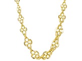 10k Yellow Gold Graduated Infinity Link 18 Inch Necklace