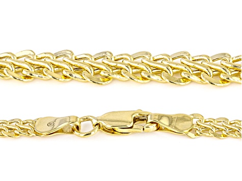 10k Yellow Gold Diamond-Cut Graduated Flat Infinity Link 18 Inch Necklace