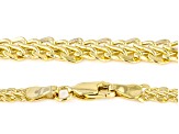 10k Yellow Gold Diamond-Cut Graduated Flat Infinity Link 18 Inch Necklace