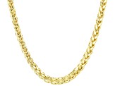 10k Yellow Gold Diamond-Cut Round Wheat Link 18 Inch Chain