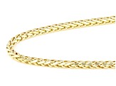 10k Yellow Gold Diamond-Cut Round Wheat Link 18 Inch Chain