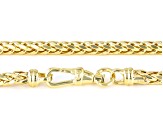 10k Yellow Gold Diamond-Cut Round Wheat Link 18 Inch Chain
