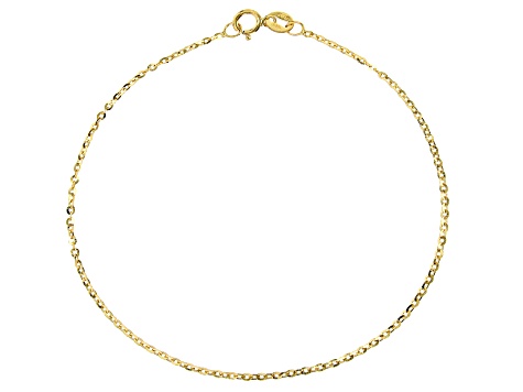 10k Yellow Gold 1.4mm Rolo Link Bracelet