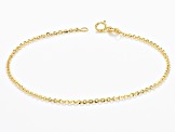 10k Yellow Gold 1.4mm Rolo Link Bracelet