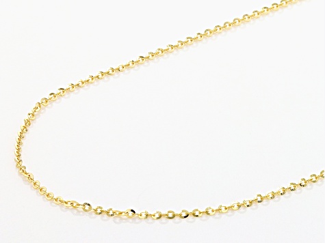 10k Yellow Gold 1.4mm Rolo Link 18 Inch Chain