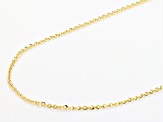 10k Yellow Gold 1.4mm Rolo Link 18 Inch Chain