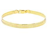 10k Yellow Gold 5mm Flex Herringbone Link Bracelet