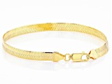 10k Yellow Gold 5mm Flex Herringbone Link Bracelet