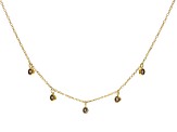 10k Yellow Gold & Rhodium Over 10k White Gold Bead 18 Inch Necklace