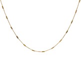 10k Yellow Gold Polished Station 18 Inch Necklace