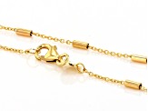 10k Yellow Gold Polished Station 18 Inch Necklace