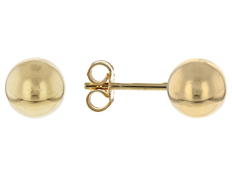 14k Yellow Gold 6mm Ball Stud Earrings