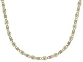 10k Yellow Gold Tri-Tone Starburst Valentino 18 Inch Chain