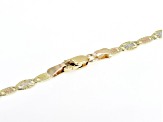 10k Yellow Gold Tri-Tone Starburst Valentino 18 Inch Chain