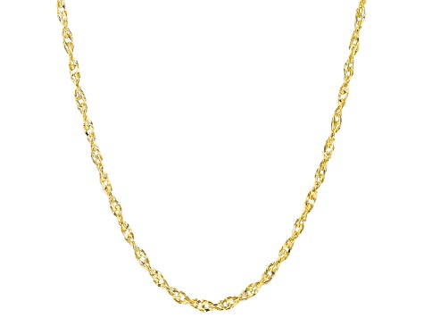 10K Yellow Gold 1.7mm Singapore Chain 18 Inch Necklace