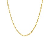 10K Yellow Gold 1.7mm Singapore Chain 18 Inch Necklace