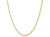 10K Yellow Gold Singapore Chain 18 Inch Necklace