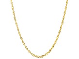 10K Yellow Gold Singapore Chain 18 Inch Necklace