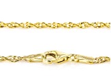 10K Yellow Gold Singapore Chain 18 Inch Necklace