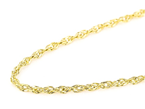 10K Yellow Gold 1.7mm Singapore Chain 20 Inch Necklace - AU1811B | JTV