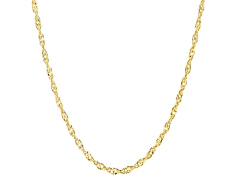 10K Yellow Gold Singapore Chain 24 Inch Necklace