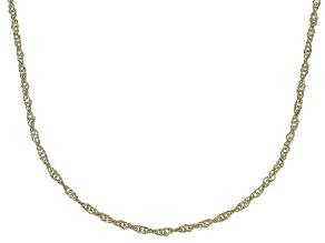 10K Yellow Gold Diamond-Cut 1.7mm Double Torchon Link 18 Inch Chain Necklace