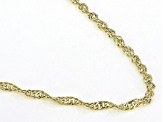 10K Yellow Gold Diamond-Cut 1.7mm Double Torchon Link 18 Inch Chain Necklace