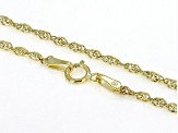 10K Yellow Gold Diamond-Cut 1.7mm Double Torchon Link 20 Inch Chain Necklace