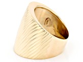 10k Yellow Gold Ribbed Band Ring