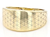 10k Yellow Gold Triangle Pattern Band Ring