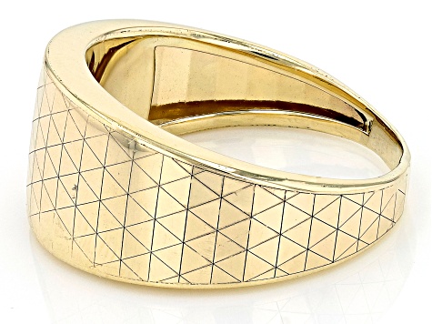 10k Yellow Gold Triangle Pattern Band Ring
