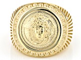 10k Yellow Gold 19mm Satin Medusa Ring