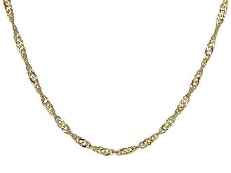 10K Yellow Gold 2.8MM Singapore Chain 20" Necklace