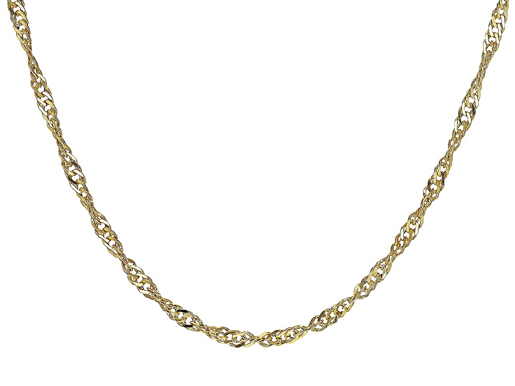 10K Yellow Gold 2.8MM Singapore Chain 20