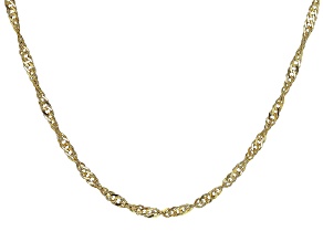 10K Yellow Gold 2.8MM Singapore Chain 24" Necklace