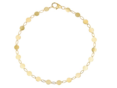 10k Yellow Gold Disc Bracelet