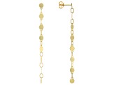 10k Yellow Gold Dangle Disc Earrings