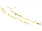 10k Yellow Gold Dangle Disc Earrings