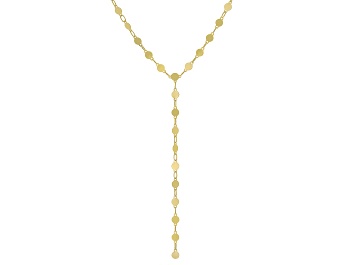 Picture of 10k Yellow Gold Disc Drop Y 18 Inch Necklace