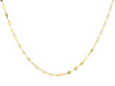 10K Yellow Gold 18 Inch Disc Station Necklace