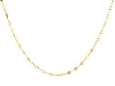 10K Yellow Gold 18 Inch Disc Station Necklace